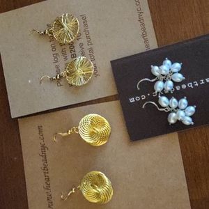 Set of Three Drop Earrings